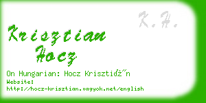 krisztian hocz business card
